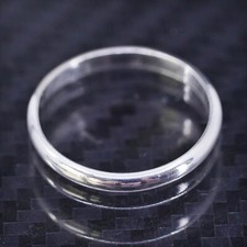 size 8, vintage sterling silver 925 handmade ring wedding band