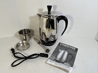 Farberware Superfast Automatic Coffee Percolator FCP280A Stainless Steel  2-8 Cup