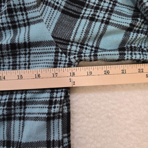 Riders by Lee Blue Black Plaid Fleece Flannel Long Sleeve Shirt Womens READ - Picture 7 of 14