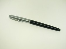WATERMAN USA FOUNTAIN PEN BLACK WITH SILVER TRIM - USED - NICE - BEST OFFER