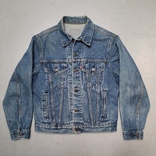 Vtg 80s LEVIS Trucker Jacket 70506 0216 Denim Type 3 Sz 40R Made in USA NICE