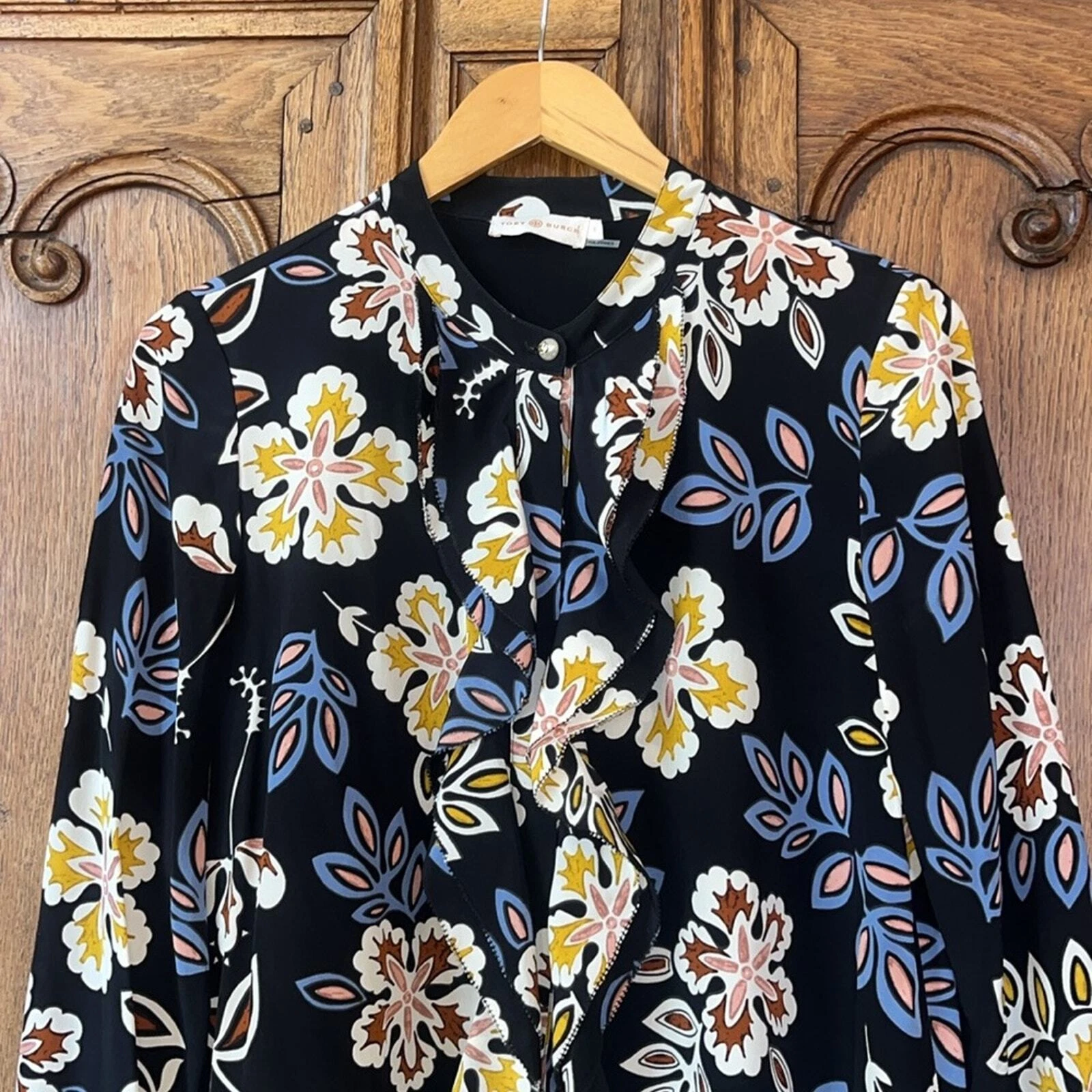 Camicia Tory Burch Jane in seta floreale taglia 8