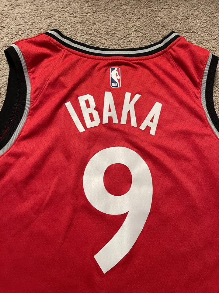 2019 Nike Toronto Raptors Serge Ibaka #9 Swingman Jersey Size 56 XL Red Black - Image 3 of 4