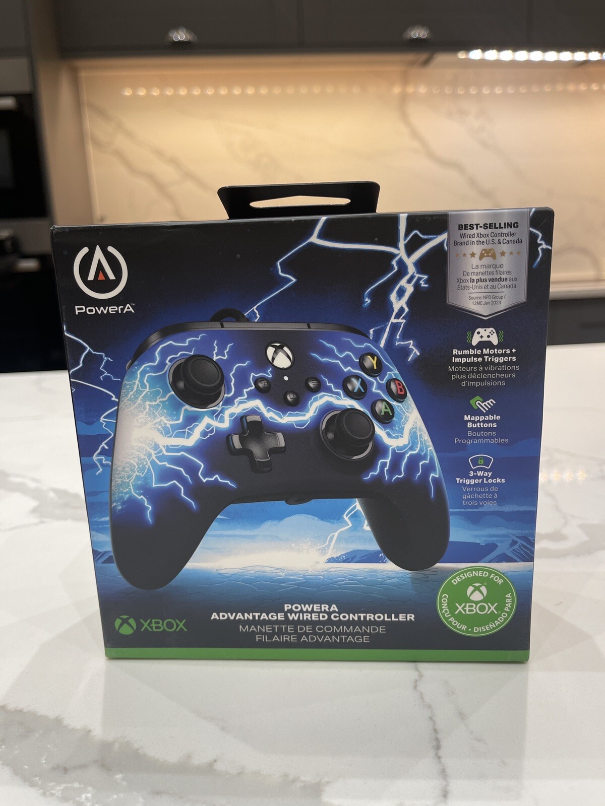 PowerA Advantage Wired Controller for Xbox Series X S - Arc Lightning, Gamepad,