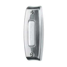 NuTone  PB7LSN Wired Lighted Rectangular Satin Nickel Pushbutton Doorbell Button