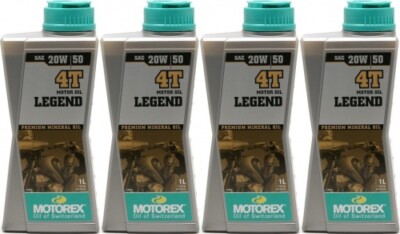 MOTOREX 4T Legend SAE 20W-50 Motorrad Motoröl 4x 1l = 4 Liter