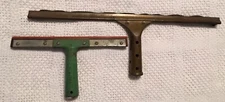 VTG 2 WINDOW SQUEEGEES 1 BRASS MASTER ETTORE 17” & 1 ARROW Green Metal 9”