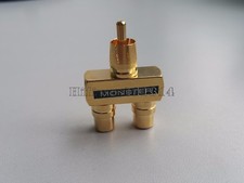 1x RCA Male To 2 Female AV Audio Plug Connector Adapter 1 TO 2