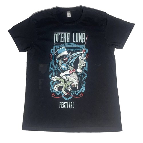 M’era Luna Festival Line Up 2022 Short Sleeve T Shirt Sz L Black ASP Eisbrecher - Picture 1 of 6