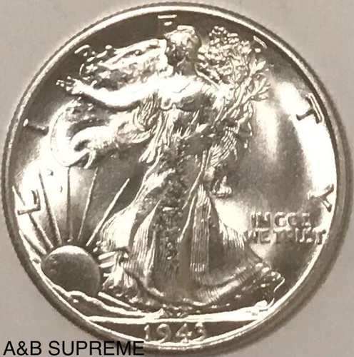 1943 S Walking Liberty Half Dollar From OBW Roll Estate CH-GEM Bu Unc 90% Silver