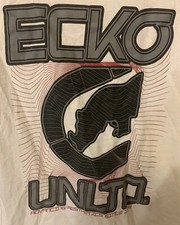Ecko Unltd Men's Sz S T Shirt Rhino Design Logo White Gray Black