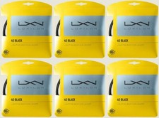 6 Sets of Luxilon 4G Black 125 1.25mm Tennis String Set