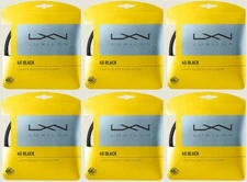 6 Sets of Luxilon 4G Black 125 1.25mm Tennis String Set