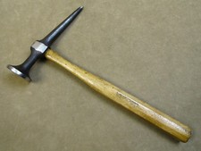 RARE! VINTAGE UNDERLINE LOGO CRAFTSMAN USA AUTO BODY ROUND FACE LONG PICK HAMMER
