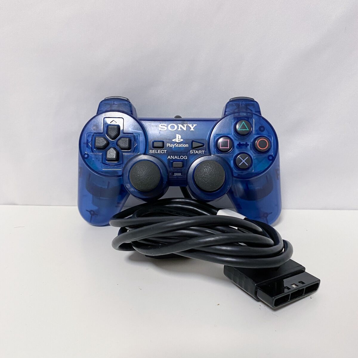 Sony PlayStation 2 PS2 Ocean Blue Clear Controller OEM Sony PlayStation 2 PS2 Ocean Blue Clear Controller OEM