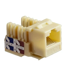 25- RJ45 Cat6 Cat-6 8P8C 110  Keystone Jack IVORY  Free Ship! USA SELLER!   