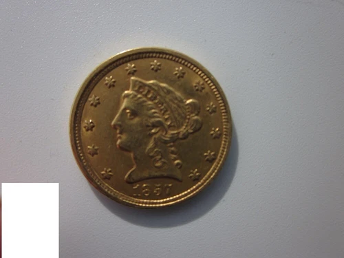 1857 LIBERTY HEAD QUARTER EAGLE $2.50 DOLLAR GOLD PRE CIVIL WAR NICE COIN