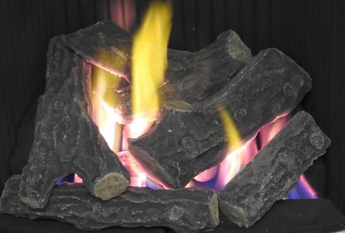 Replacement Gas Logs Living Flame Coal Fire Ceramic HD Faux Log Cast Coal Sets - Picture 45 of 91