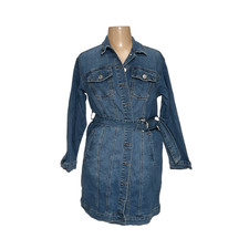 Eloquii Women's Blue Cotton Jacket