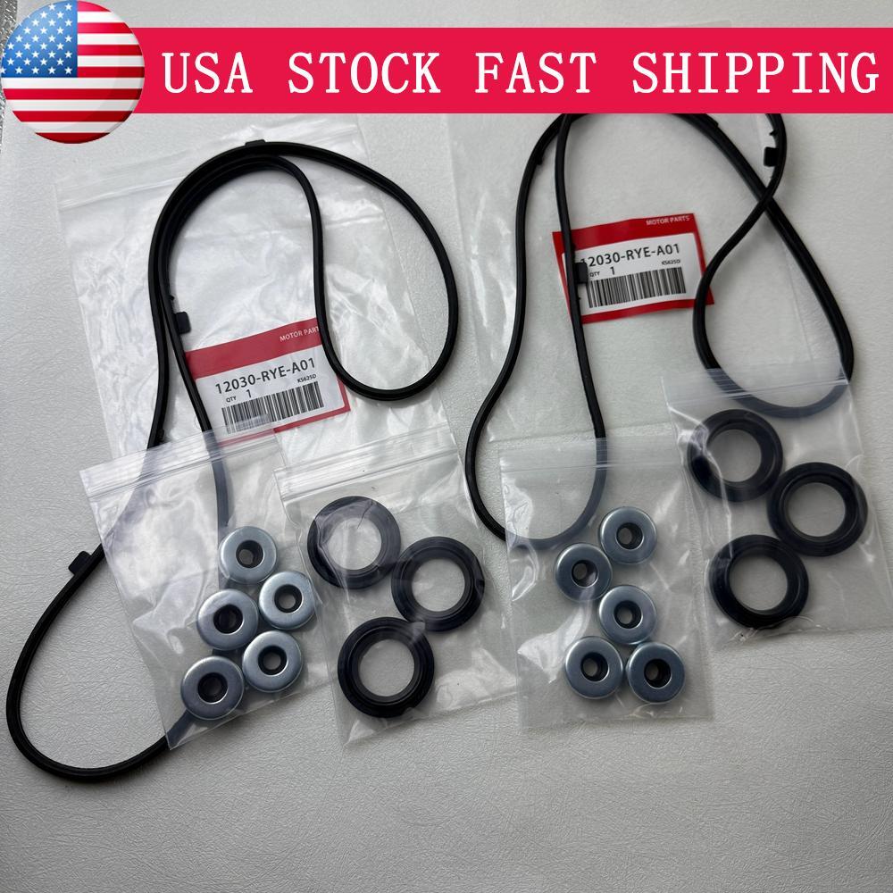 2pcs Valve Cover Gasket Kit Fits For Honda Acura V6 3.0 3.5 SEALED Accord MDX US