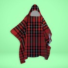 Red Tartan Print - SNUGAROO Hooded Fleece Poncho