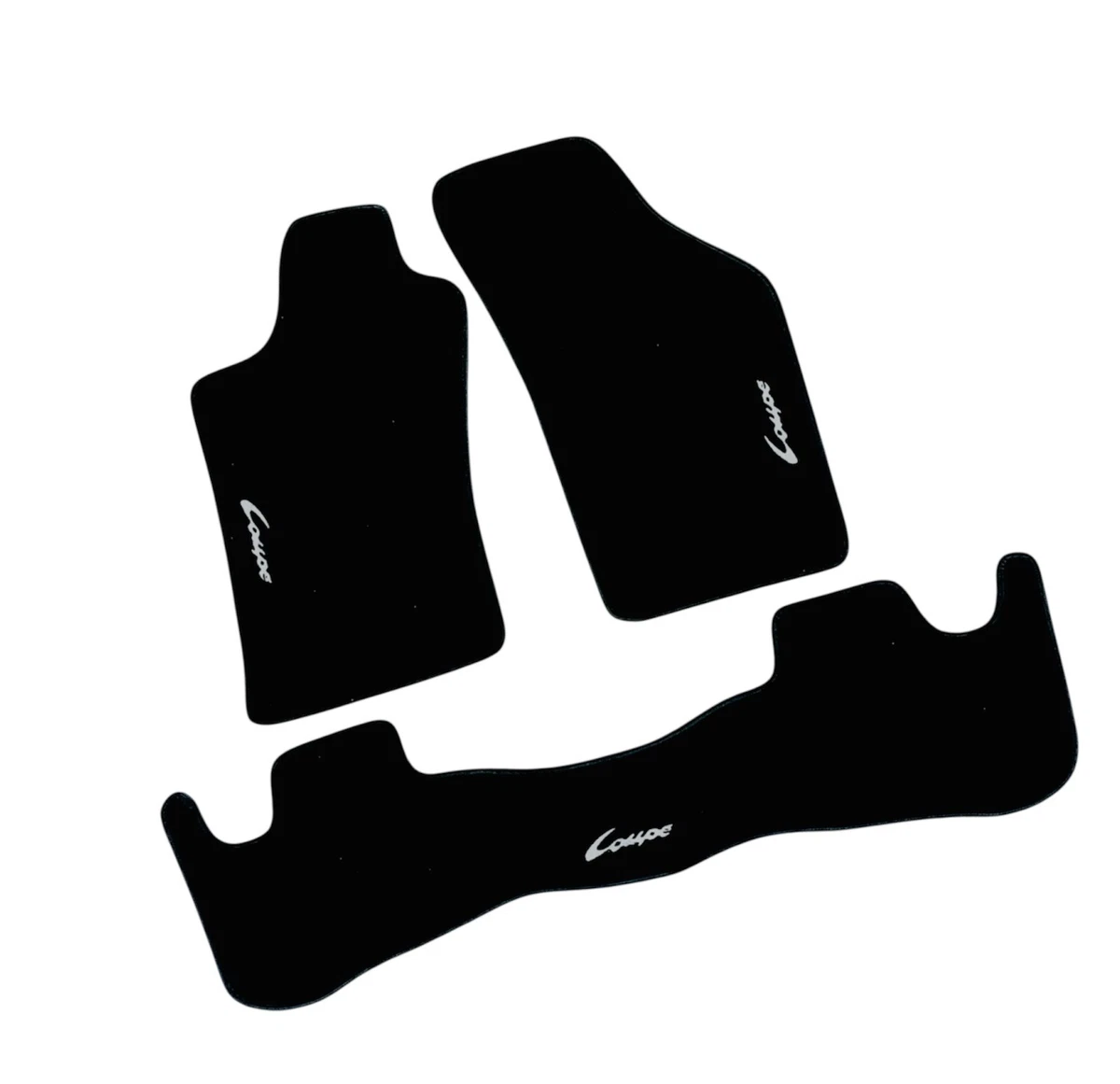 MTM Tappetini Auto Su Misura Per Fiat Coupé (1994-2000) – Set 3 Pezzi In Moquette Nera Con Bordo Antiscivolo – Made In Italy - 2