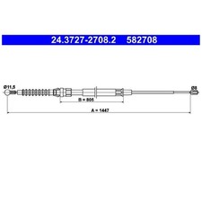 2x Handbremsseil hinten für Seat Altea 5P1 XL 5P5 Leon 1P1 Toledo 3 5P2 | 24034
