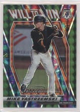 2021 Panini Mosaic Will to Win Green Mosaic Prizm Mike Yastrzemski #WTW12 0w8