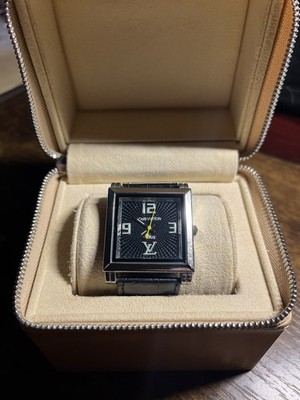Louis Vuitton Unisex Watch-1187HS2003L-Vintage-black dial-Louis Vuitton Box-
