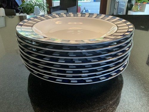 Eight Tognana Athena Salad / Soup Bowls 8-7/8” Made In Italy, Excellent - Picture 3 of 5