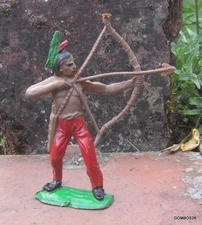 FAR WEST COMANSI SOLDIER / INDIAN FIGURE WITH NO BOW JECSAN REAMSA BAD LUCK