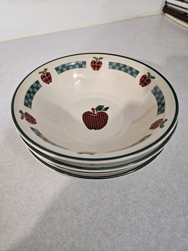 International China AppleJack Set Of 4 Soup Salad Cereal Bowls 8" - Picture 2 of 8