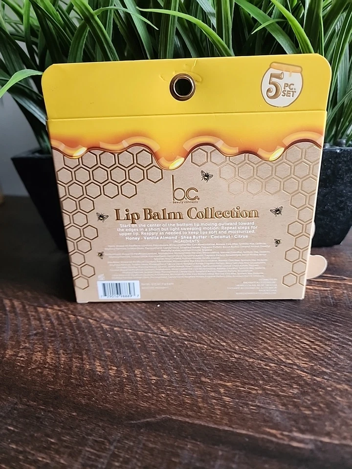 Beauty Concepts Lip Balm Collection 5pc Honey Shea Coconut Citrus Vanilla - Image 3 of 4