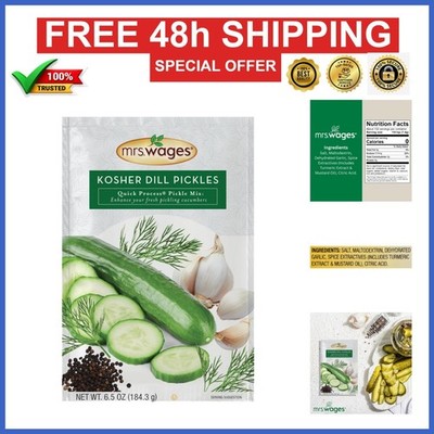 Mrs. Wages Kosher Dill Pickles Quick Process Mix - Value Pack of 6