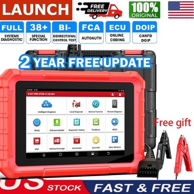 LAUNCH X431 Pro Star Elite Bidirectional Car Diagnostic Scanner CANFD DOIP ECU#！