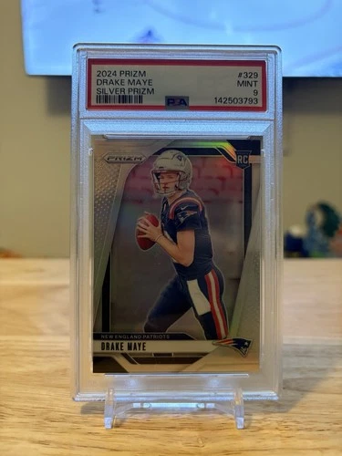 2024 Panini Prizm - Rookies Drake Maye #329 Silver Prizm (RC) PSA 9 MINT
