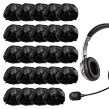 50Pcs Disposable Microphone Cover Mic Windscreen Covers Mini Size, Black