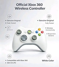 Official Microsoft Xbox 360 Wireless Controller Pad Genuine Fully Tested VGC