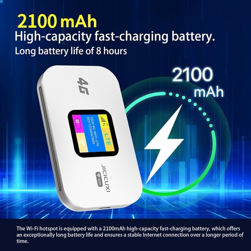 JICICUXI Portátil Viaje WiFi, Router 4G MiFi con Ranura para Tarjeta SIM, 150Mbps PVP40 - Imagen 3 de 8