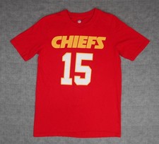 NFL Kansas City Chiefs T-Shirt YOUTH 10/12 Patrick Mahomes 15 Red Medium