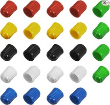 20PCS Tire Valve Dust Caps Air Caps Cover with O Rubber Seal, Corrosion Colorful