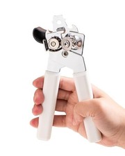 Heavy Duty Manual Can Opener Smooth Edge Stainless Steel Easy Grip Handle