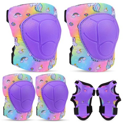 Knee Pads for Kids Protective Gear Set Adjustable Kids Knee Pads and Elbow Pa...