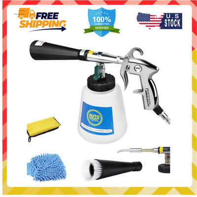 #ad Turbo Tornado Car Cleaning Gun High Pressure Air Interior Detail Tool Kit $48.66