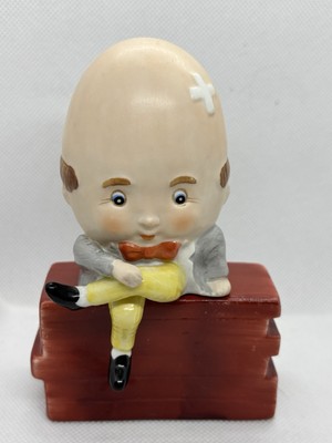 Vintage Humpty Dumpty Egg Salt & Pepper Shakers 1950s UK