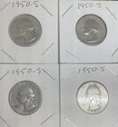 4/1950 S Washington Quarters 90% Silver