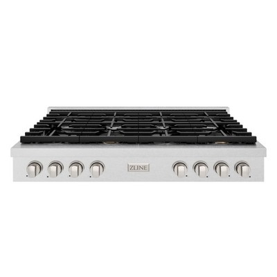 OPEN ZLINE 48'' Gas Rangetop Porcelain Cooktop SATIN Stainless Steel SRTS-48 OB