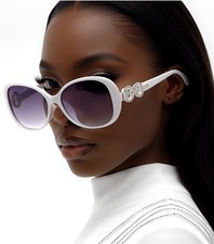 Fashion Womens Oversized Eyewear Ladies Sunglasses Shades UV400 Classic Retro