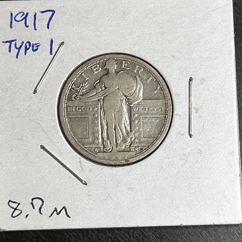 1917 Type 1 Standing Liberty Silver Quarter