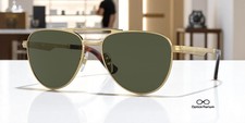 PERSOL PO1003S 515 31 Gold Green 58 mm Unisex Sunglasses